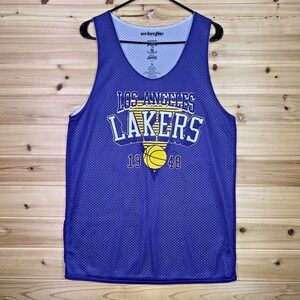 NBA Los Angeles Lakers Jersey Mens Small Purple Hardwood Classics Sleeveless